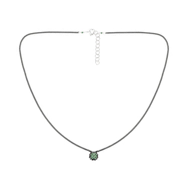 Collar Diamantes 1 Cuadrado Negro Corto Aqua